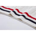 Boy's Knitted Stripe Rib Cable Front School Vest